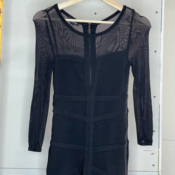 Bebe Bodycon Bandage Mini Dress - Picture 2 of 11